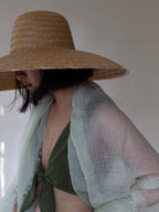 Oats & Rice Hana Dip Dyed Cashmere Shawl | Green