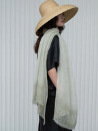 Oats & Rice Hana Dip Dyed Cashmere Shawl | Green