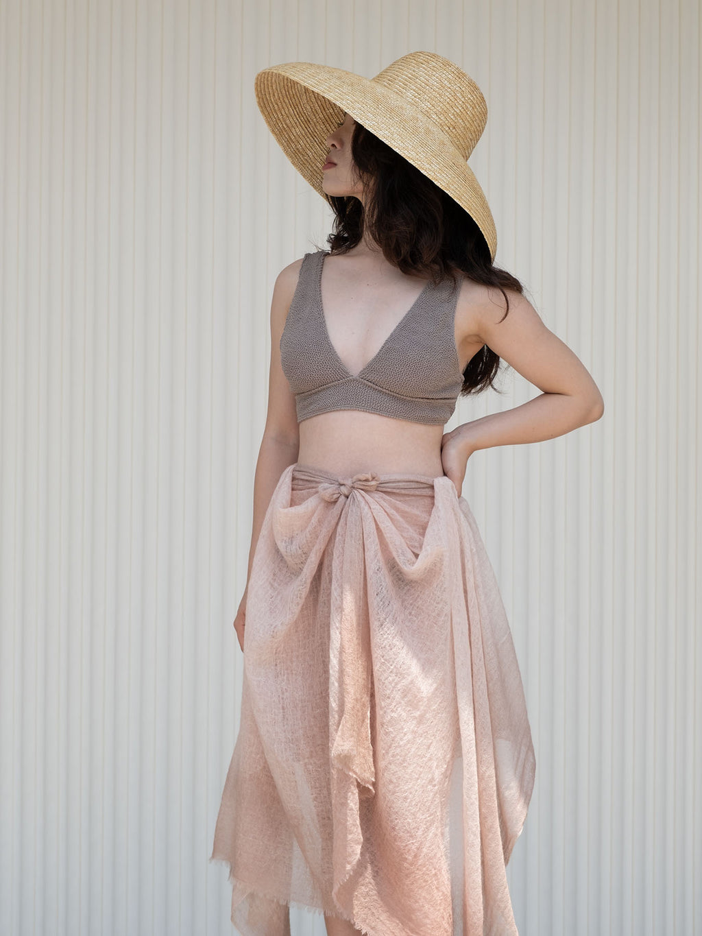 Oats & Rice Hana Dip Dyed Cashmere Shawl | Pink