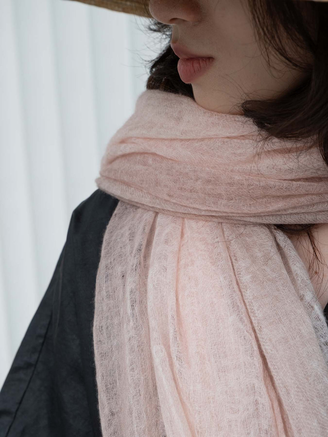 Oats & Rice Hana Dip Dyed Cashmere Shawl | Pink