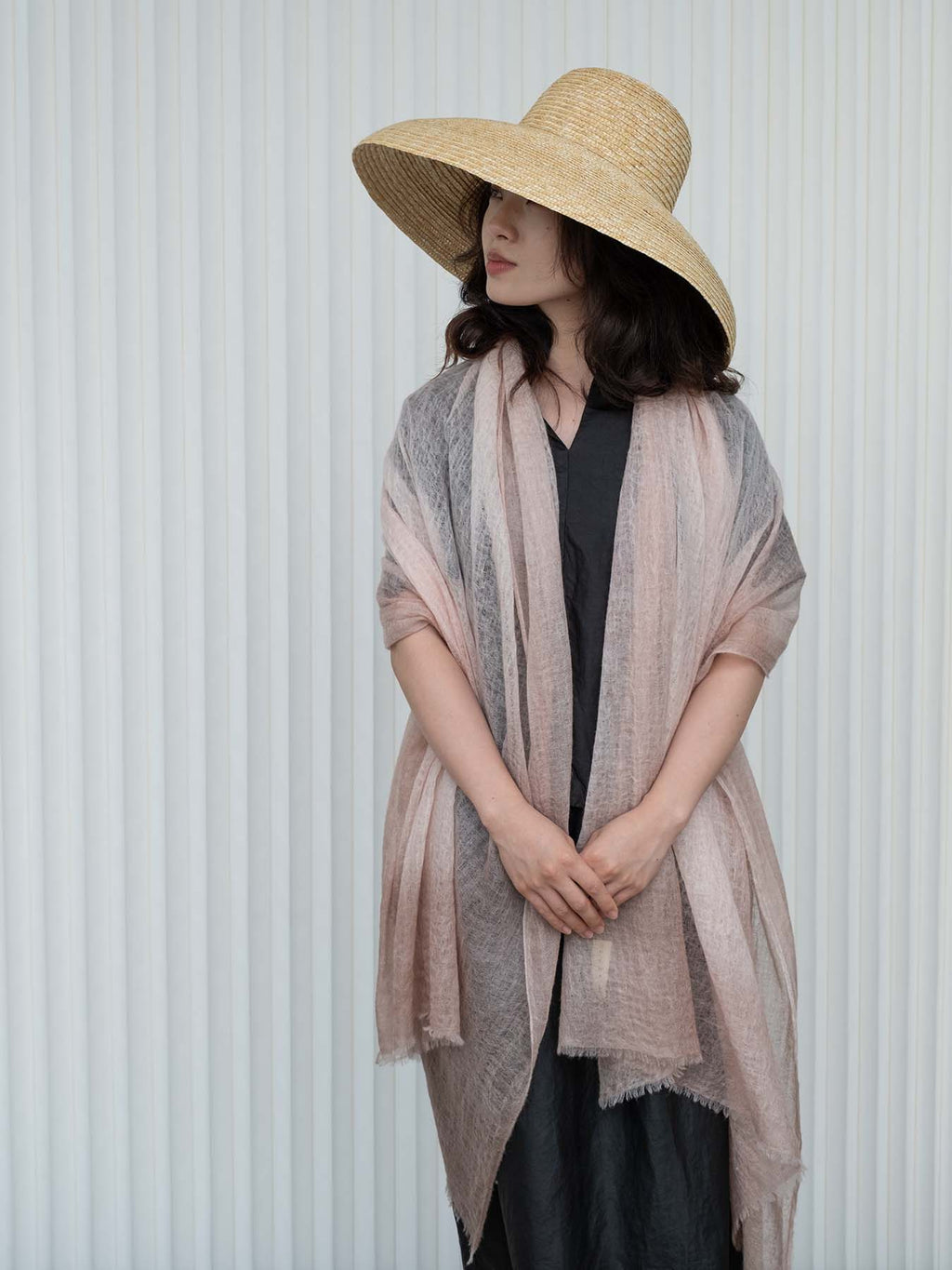 Oats & Rice Hana Dip Dyed Cashmere Shawl | Pink