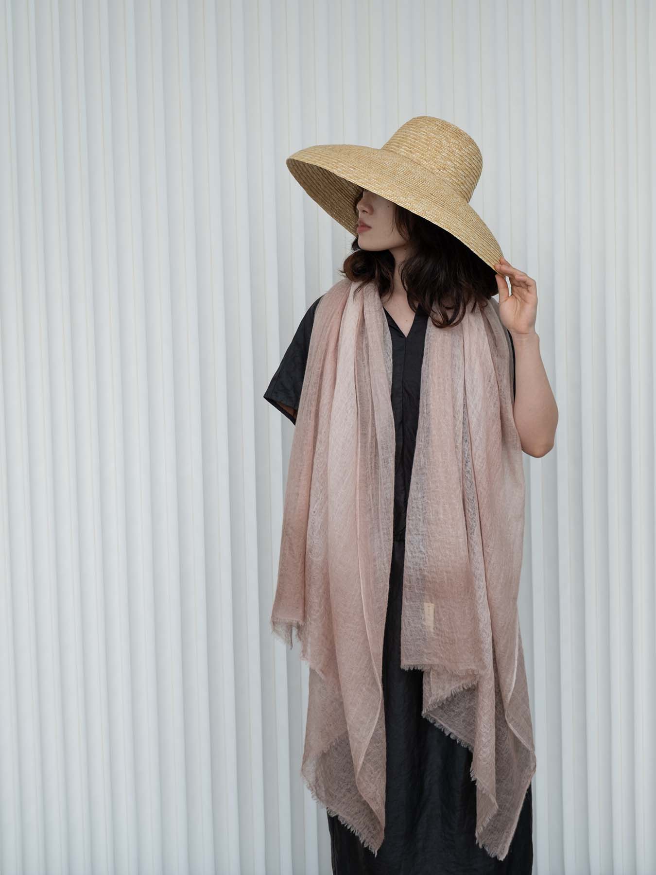 Oats & Rice Hana Dip Dyed Cashmere Shawl | Pink