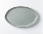 Haand Oval Platter - Ripple | 15 in - Matte Grey