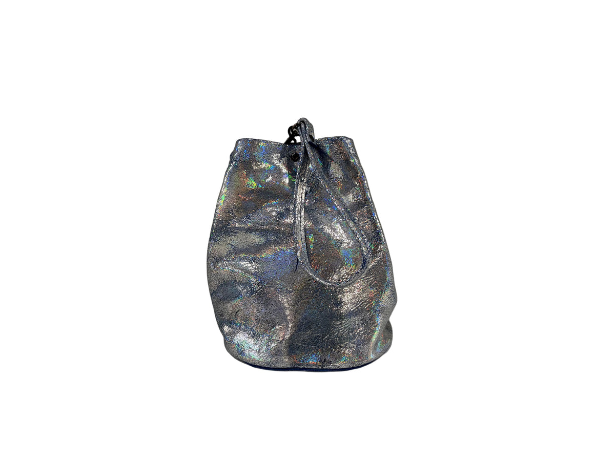 Tracey Tanner - Foil Bucket Bag | Distress Hologram Sky