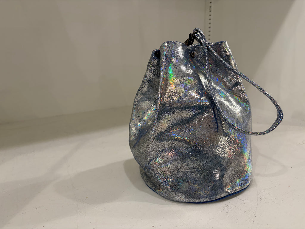 Tracey Tanner - Foil Bucket Bag | Distress Hologram Sky