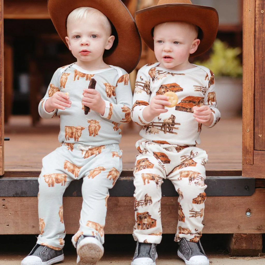 Milkbarn Bamboo Long Sleeve One Piece | Valais Sheep