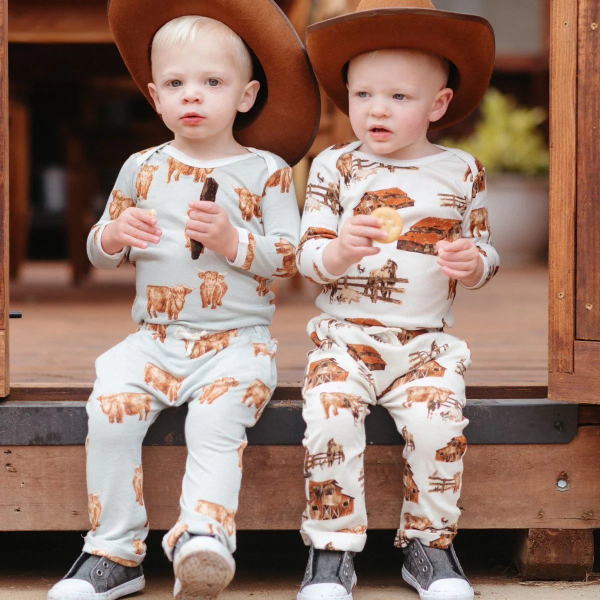 Milkbarn Bamboo Long Sleeve One Piece | Valais Sheep