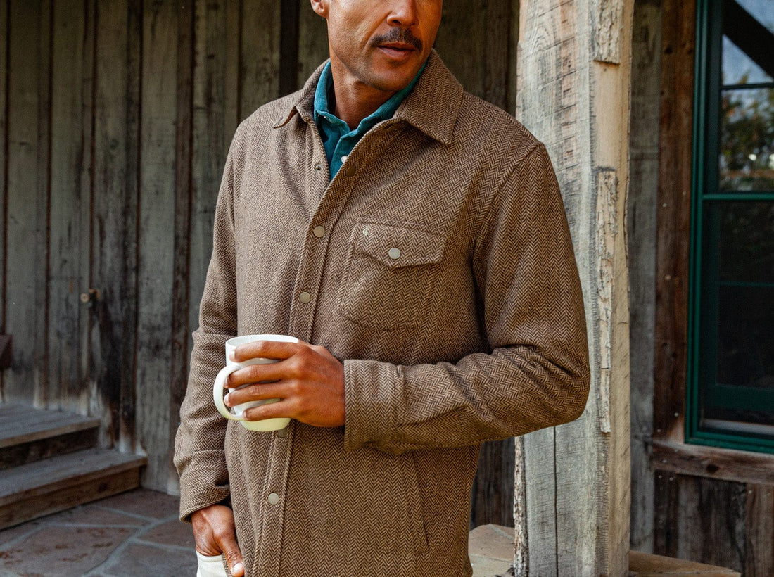 Criquet Wool Shacket | Herringbone