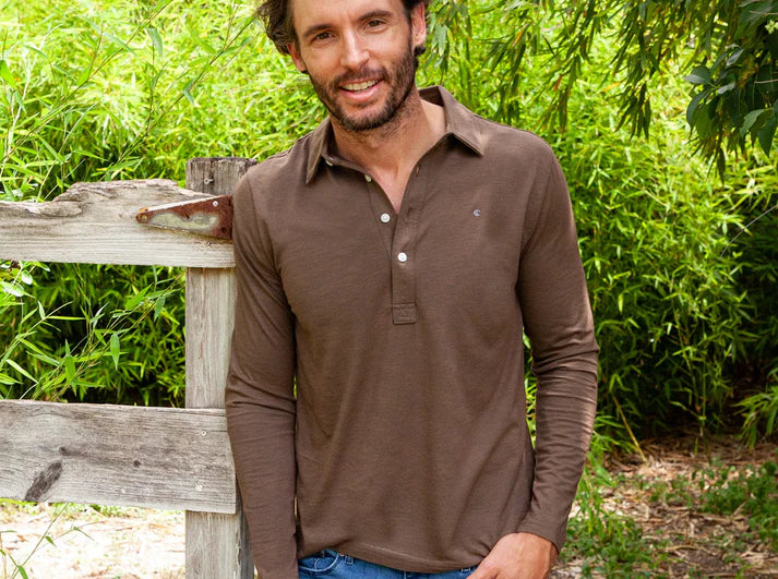 Criquet Brrr Long Sleeve Range Polo | Single Malt