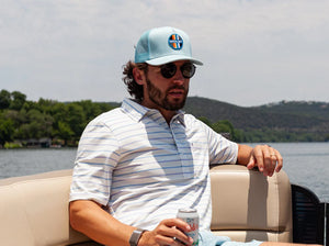 Criquet Trucker Hat | Multicolor Criquet Patch Light Blue