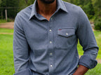 Criquet Chill Knit Pearl Snap Shirt | Navy