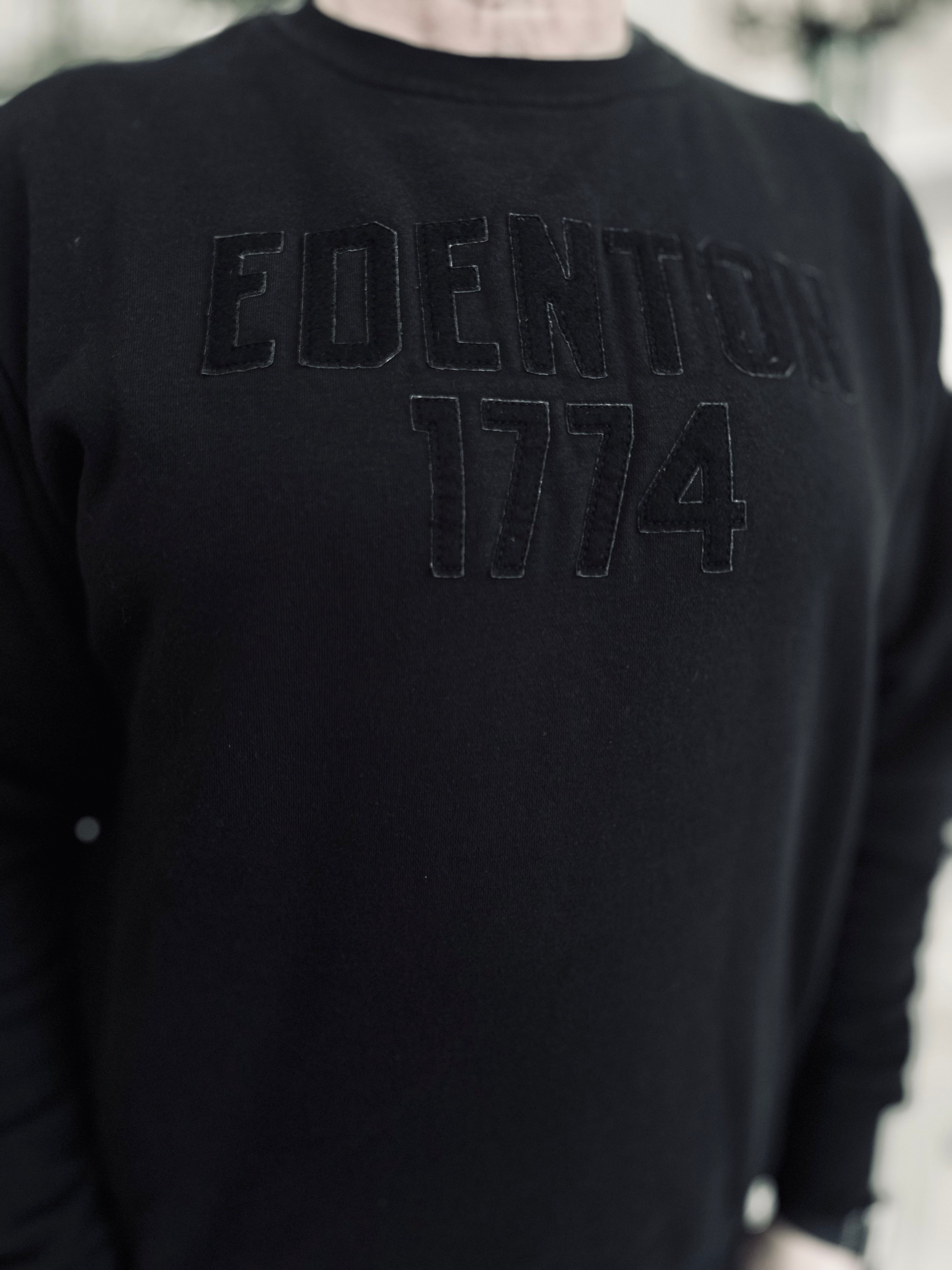 Circa 1774 Brand: EDENTON 1774 Organic Sweatshirt U.K. + Hand-Felted L.A.: Black