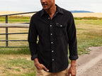 Criquet Corduroy Pearl Snap | Midnight Oil