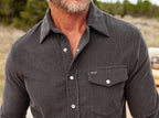 Criquet Corduroy Pearl Snap | Charcoal