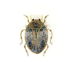 Trovelore Jeweled Scarab Beetle Brooch