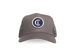 Criquet Trucker Hat | Grassy C Patch Gray