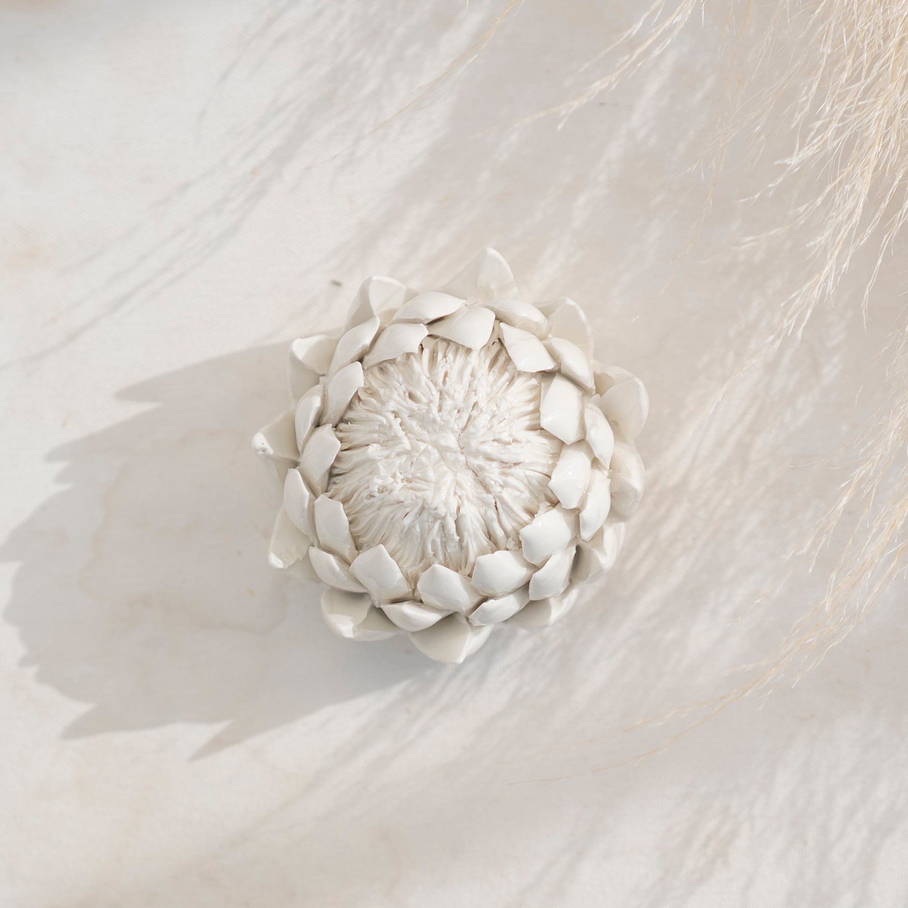 Purely Porcelain Diffuser Flowers | Glazed King Protea | Large