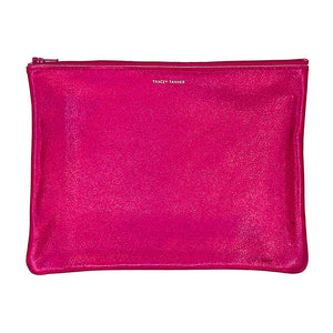 Tracey Tanner - Iridescent Zip Large | Hologram Fuschsia