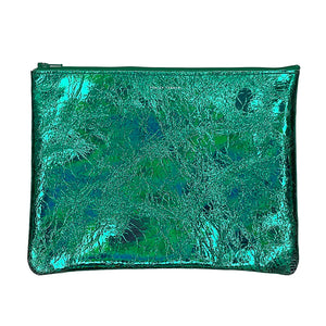 Tracey Tanner - Iridescent Zip Large | Hologram Jade