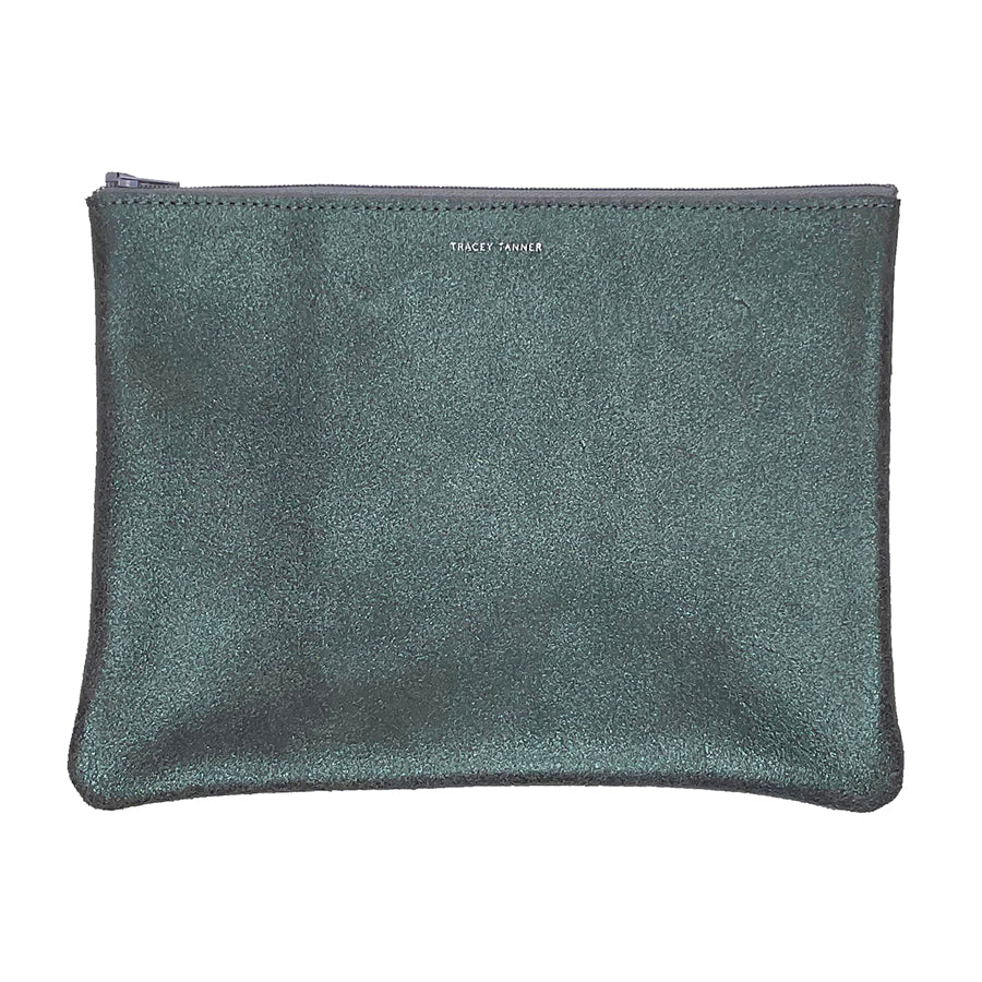 Tracey Tanner - Sparkle Zip Large | Sparkle Evergreen with Smoke