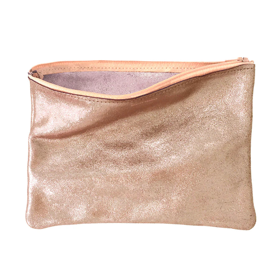 Tracey Tanner - Sparkle Zip Large | Sparkle Peach with Lavender