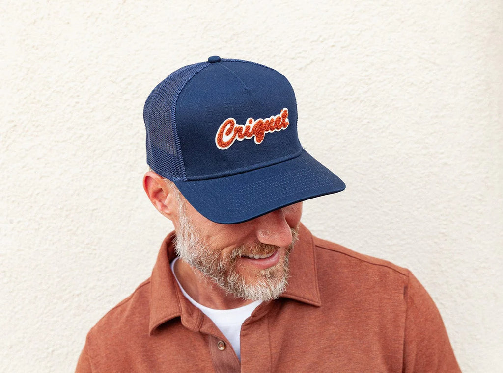Criquet Trucker Hat | Chenille Navy