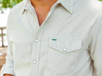 Criquet Corduroy Pearl Snap | Silver Fox