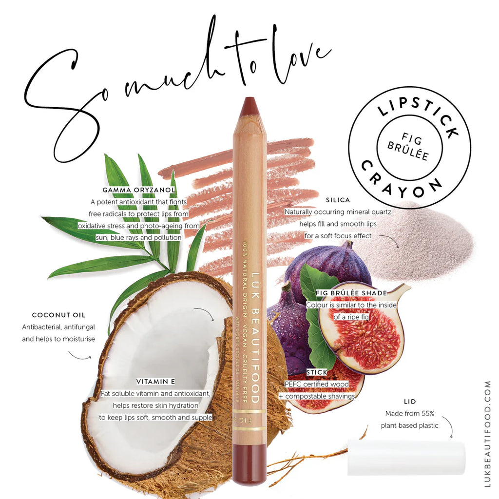 LÜK BEAUTIFOOD - Eco-Luxe Lipstick Crayon | Fig Brulee