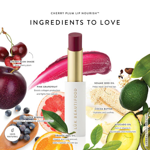 LÜK BEAUTIFOOD - Lip Nourish | Cherry Plum