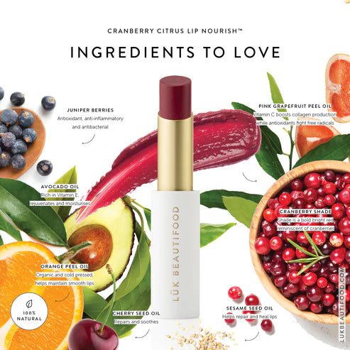 LÜK BEAUTIFOOD - Lip Nourish | Cranberry Citrus