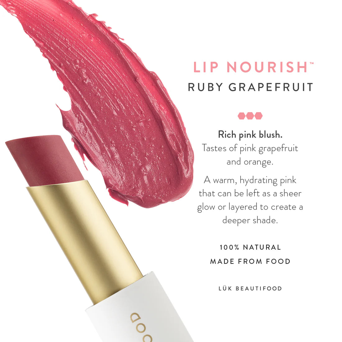LÜK BEAUTIFOOD - Lip Nourish | Ruby Grapefruit