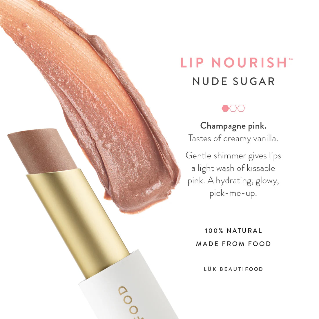LÜK BEAUTIFOOD - Lip Nourish | Nude Sugar