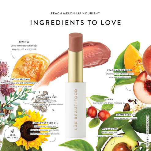 LÜK BEAUTIFOOD - Lip Nourish | Peach Melon