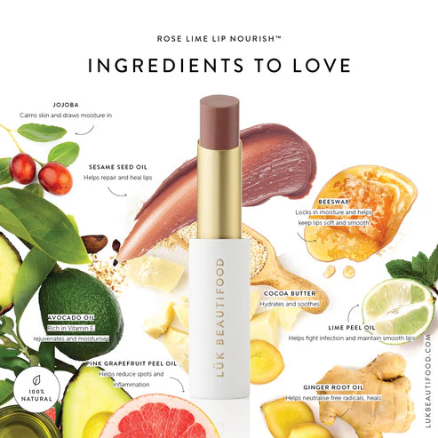 LÜK BEAUTIFOOD - Lip Nourish | Rose Lime