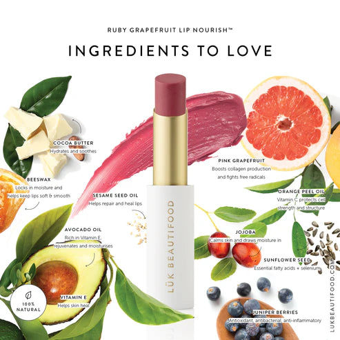 LÜK BEAUTIFOOD - Lip Nourish | Ruby Grapefruit