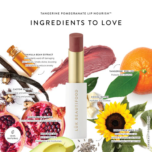 LÜK BEAUTIFOOD - Lip Nourish | Tangerine Pomegranate