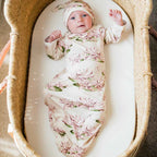 Milkbarn Organic Bamboo Newborn Gown & Hat Set | Tutu Elephant