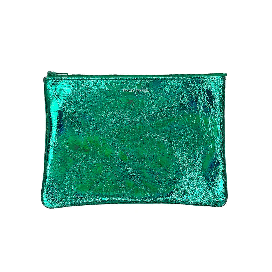 Tracey Tanner - Iridescent Zip Medium | Hologram Jade