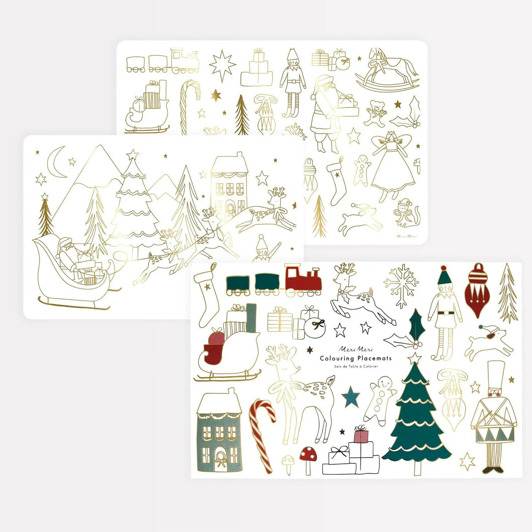 Meri Meri Christmas Coloring Placemats