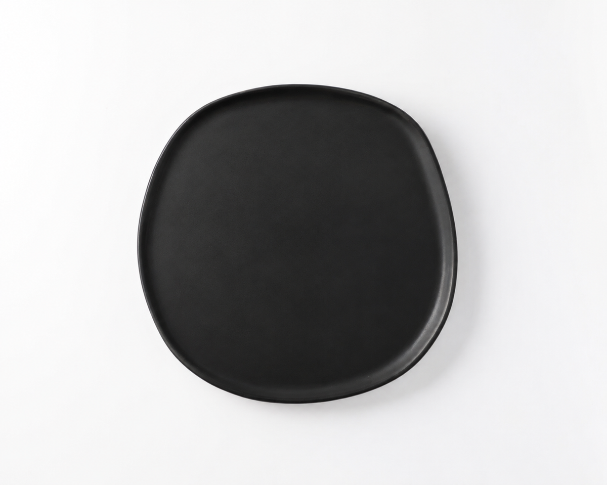 Haand Dinner Plate - Ripple | 11 in - Matte Black