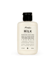 Load image into Gallery viewer, Mayron&#39;s Goods - Nourishing Body Milk - Lavender + Monoi Tahiti Travel Size - 2 oz
