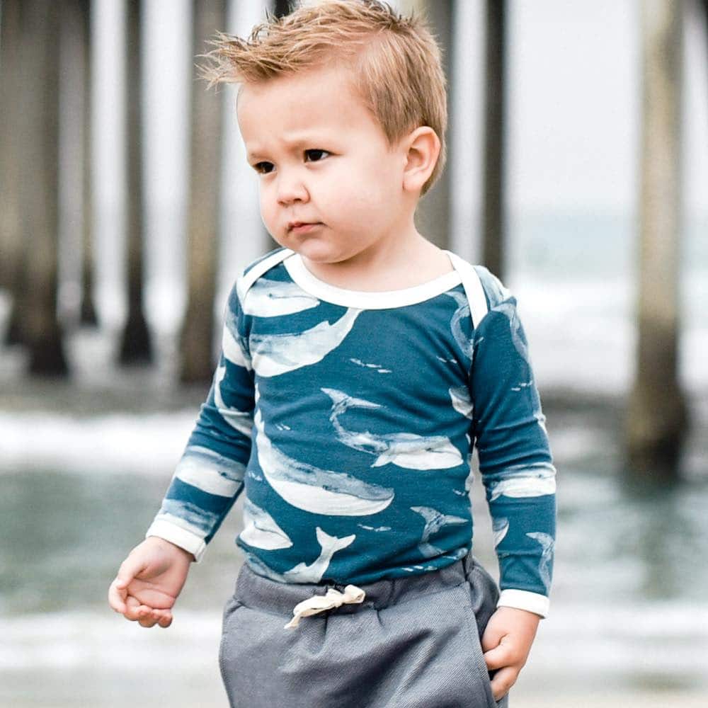 Milkbarn Bamboo Long Sleeve One Piece | Valais Sheep