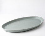 Haand Oval Platter - Ripple | 18 in - Matte Grey