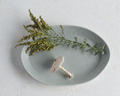 Haand Oval Platter - Ripple | 18 in - Matte Grey