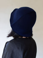 Oats & Rice Cashmere Bucket Hat | Navy