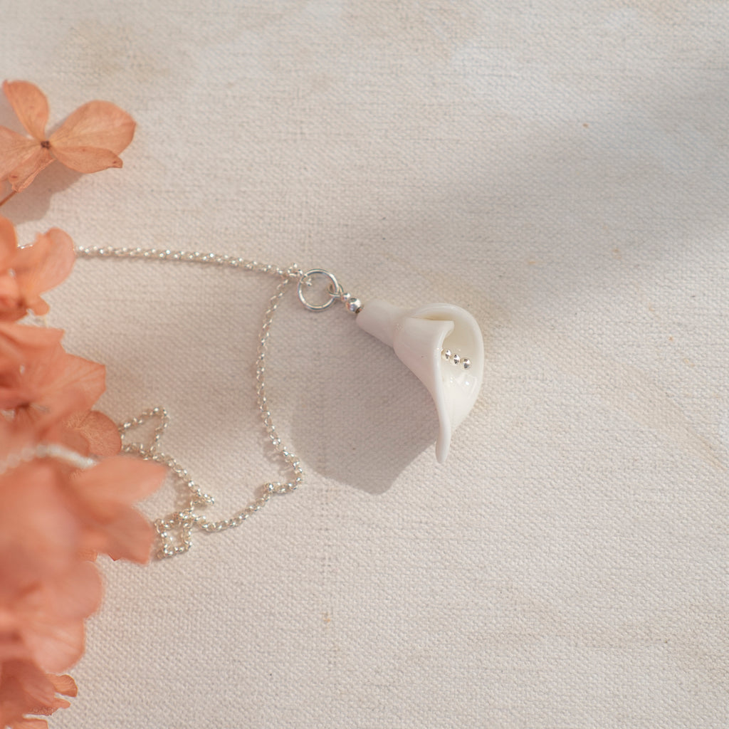 Purely Porcelain Floral Necklace | Arum Lily