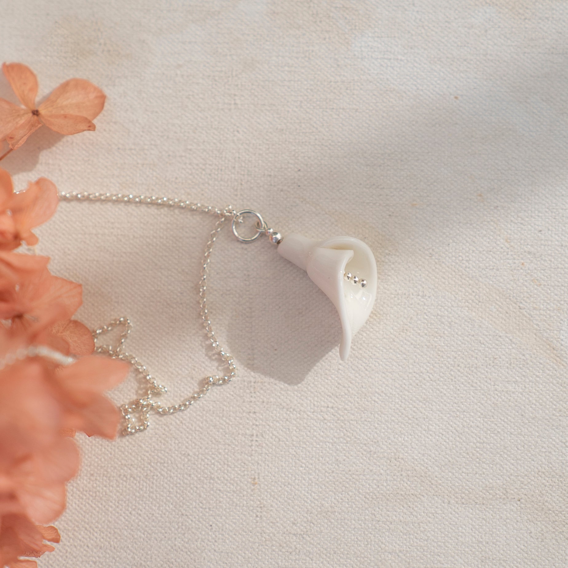 Purely Porcelain Floral Necklace | Arum Lily