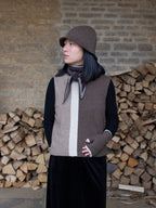 Oats & Rice Bronte Spindle-shaped Cashmere Scarf | Cacao