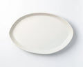 Haand Oval Platter - Ripple | 15 in - Matte White
