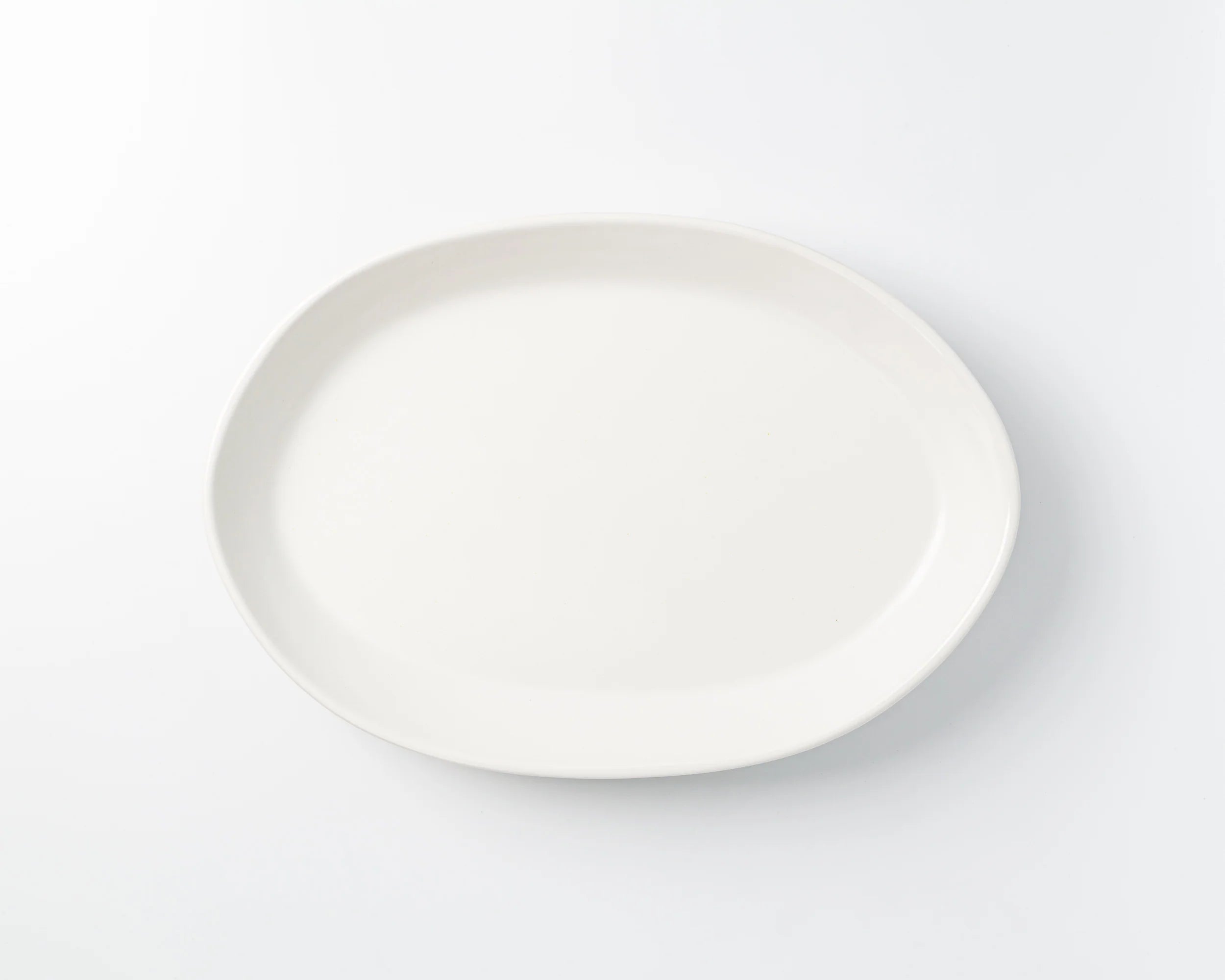 Haand Oval Platter - Ripple | 13 in - Matte Grey